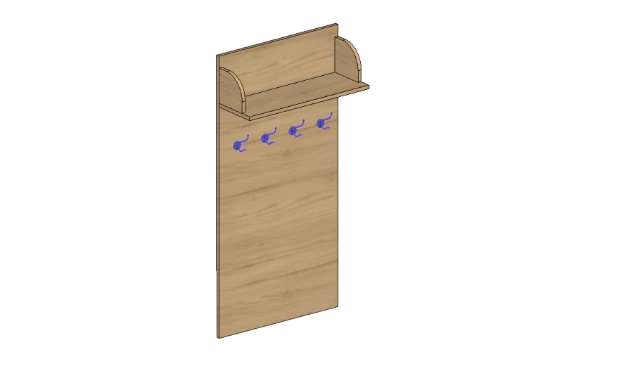 Coat Rack with Shelf for Hats and Hooks for Clothes