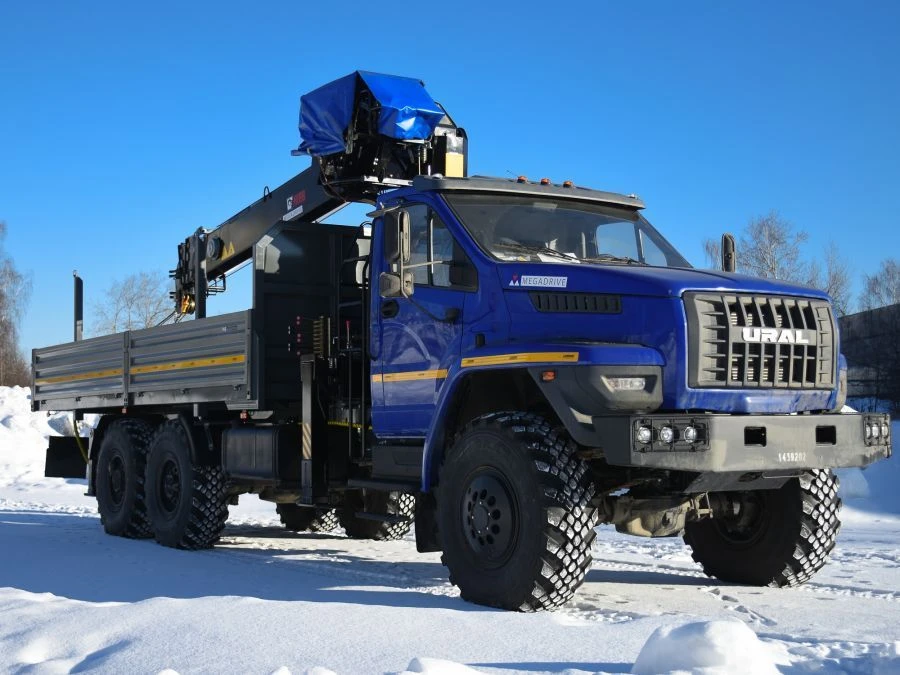 Multi-functional Hydraulic Crane Truck MKMA on Ural 4320, 5557 Base U0K04N-4L300