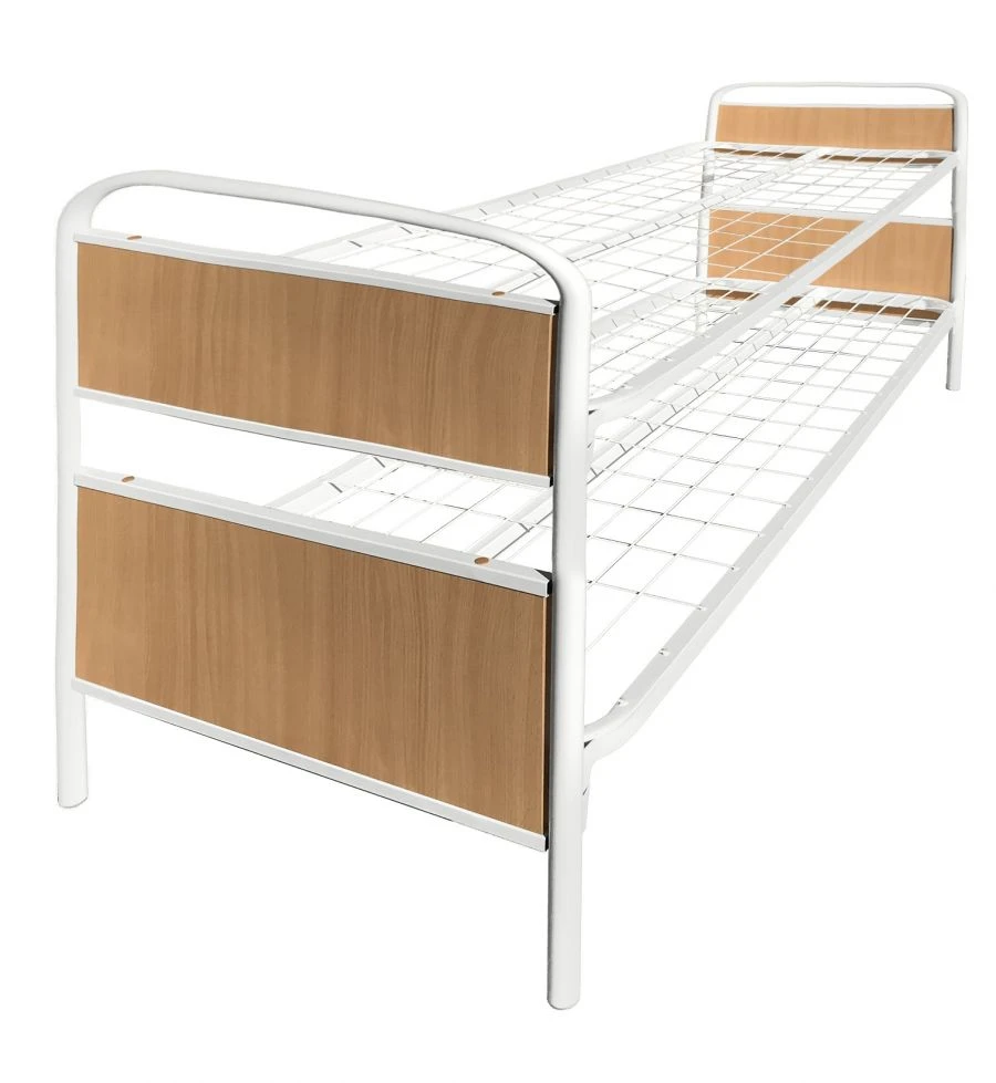 سرير بطابقين مدمج من المعدن مع مساند رأس MDF النموذج K6412.2.S