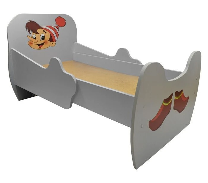 Buratino Single Bed for Kids with Original Side Panels, Art. 10273