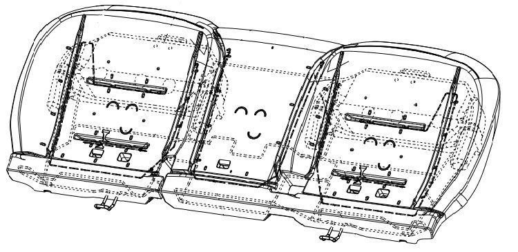 Rear Seat Cushion Filling for Second Row 7003110AST01A