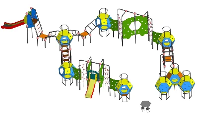 Children's Play Complex for Thematic Games and Physical Development 115.100.00