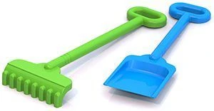 Sand Play Set № 10 (Large Shovel, Garden Rake)