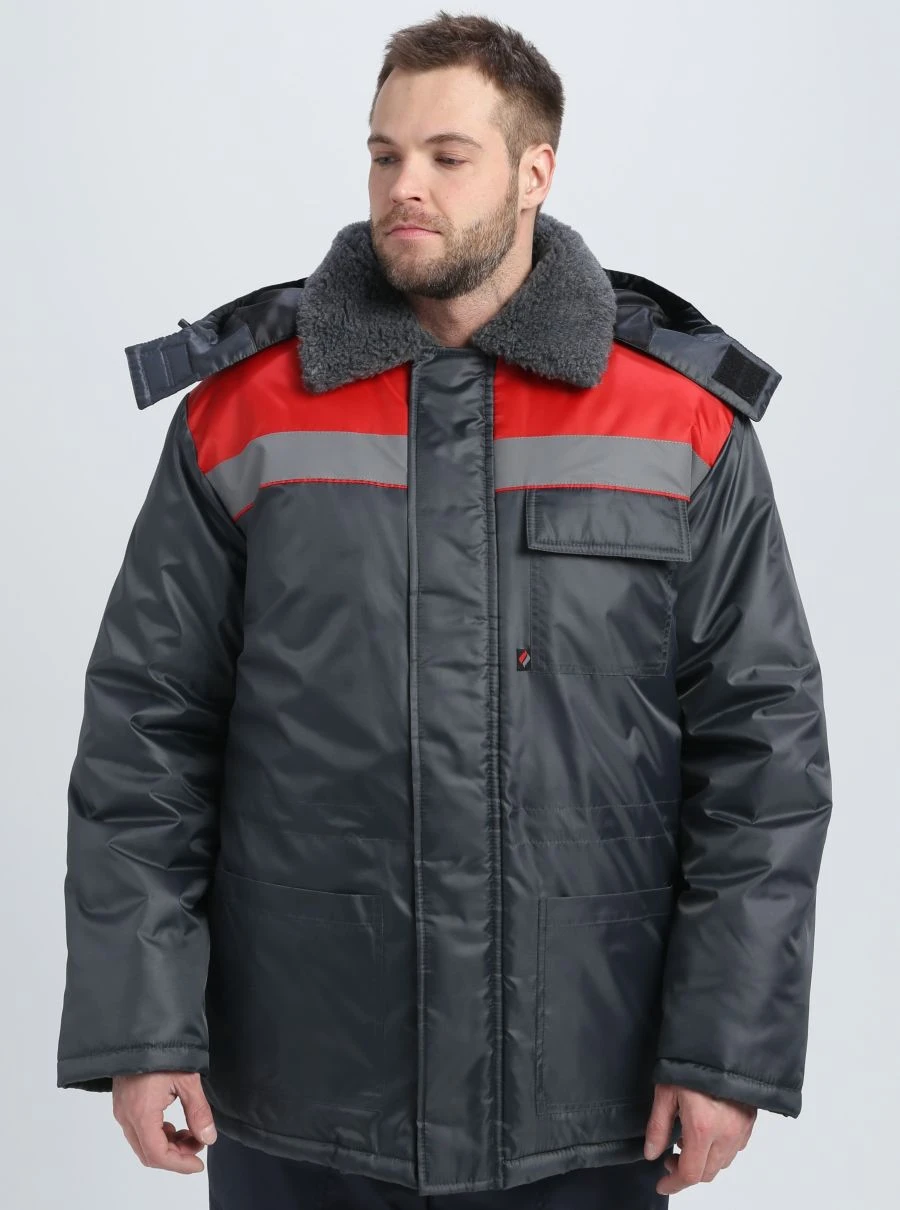 Winter Jacket Brigade NEW, Dark Gray/Red, Art. 87491239