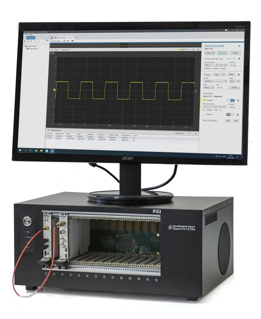 هيكل PXIe عالي الأداء لوحدات الأدوات - SN-14 PXIe-PC