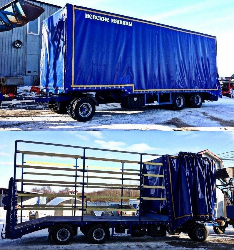Heavy-Duty Car Trailer 83693G with Pneumatic or Spring-Suspension
