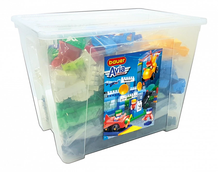 Bauer Aviation Construction Set (70L Container, 8 Instructions, Thematic Stickers)