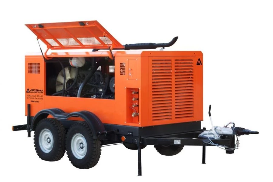 Portable Diesel Compressor Station ZIF-PV 12/1.2 (ARM9-36) on Trailer