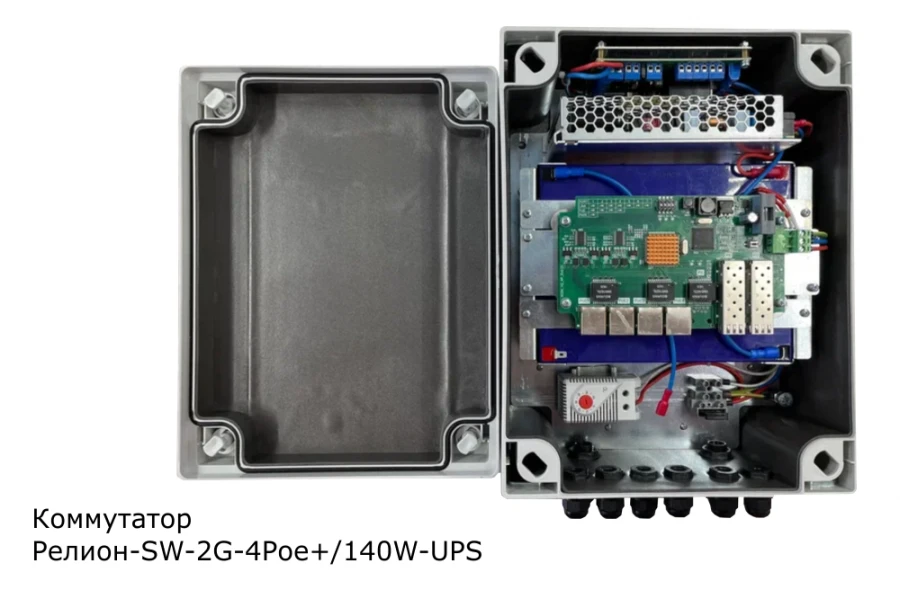 مفتاح مُدار صناعي ريلون SW-2G-4Poe+ 140W UPS
