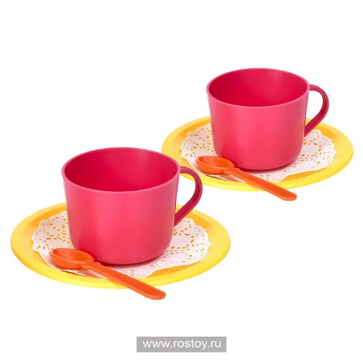 Charming Raspberry Tea Set - 6 Pieces