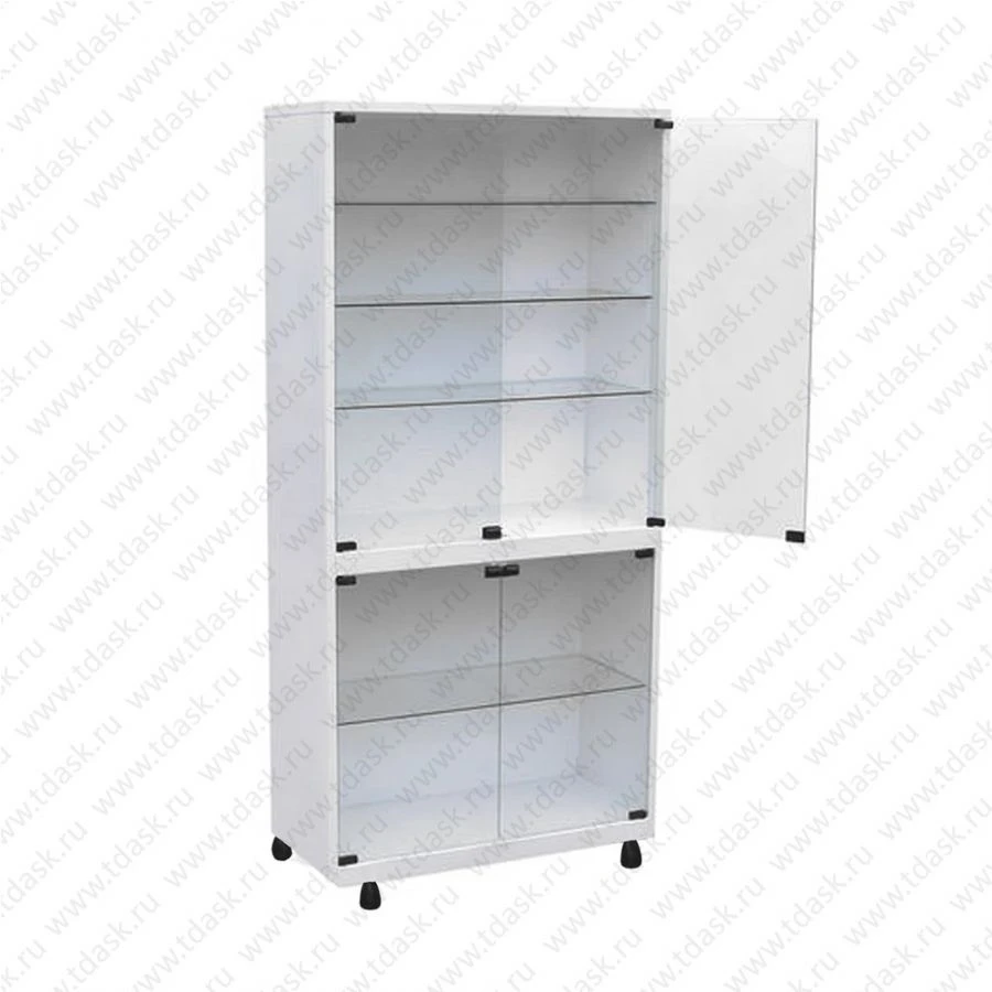Metal Storage Cabinet with Glass Shelves SHSS.02.01