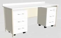 طاولة عمل مزدوجة "كسم-0-01أب أس