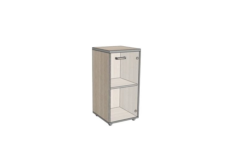Low Narrow Glass Shelf Unit 391x400x830 mm ASSUS-1
