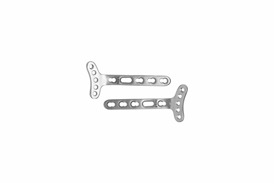 Small T-shaped Distal Plate with Angular Stability Right/Left (for 2.3/2.7 mm Screws)