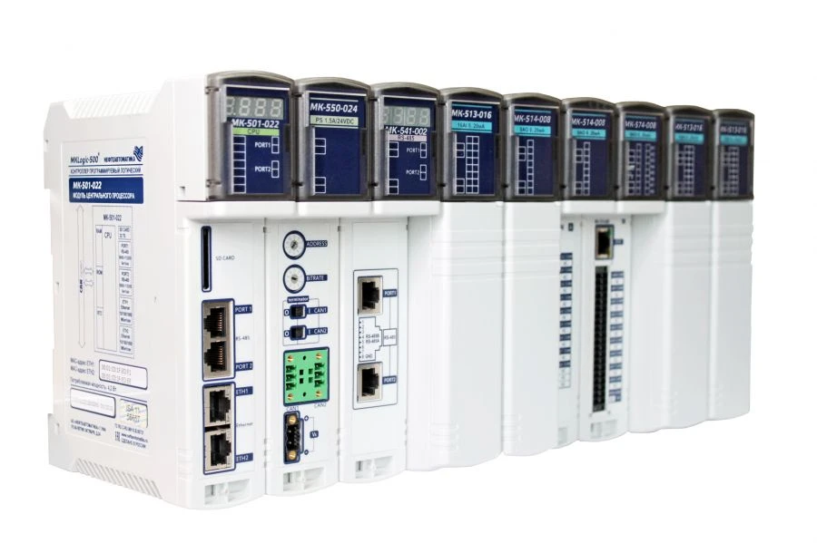 المتحكم المنطقي القابل للبرمجة MKLogic-500® (الإصدار الروسي)