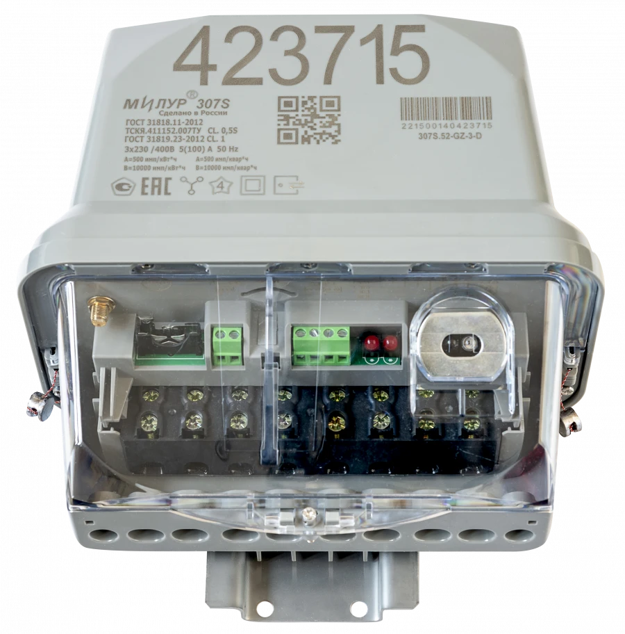 Static Three-Phase Electric Energy Meter Milur 307S.52-PZZ-3-D