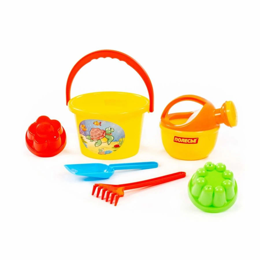 Kids' Gardening Set with Bucket, Spade, Rake, Molds, and Small Watering Can" 4375