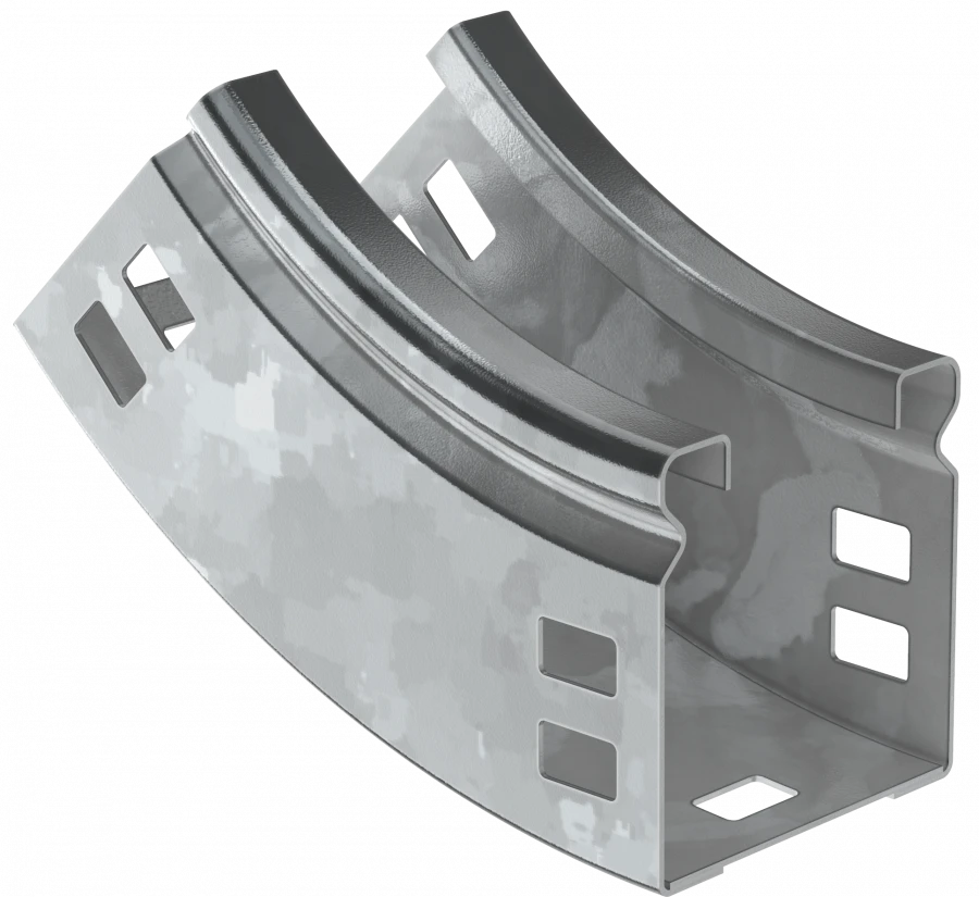 انحناء داخلي عمودي سلس بزاوية 45° نوع B10 50x150mm CPV51-0-45-050-150-HDZ