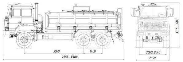 Food Liquid Transport Tank Truck AЦВ 4680L3-21 on Ural 4320 Chassis
