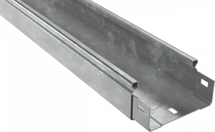 Non-Perforated Cable Tray 50x100x3000 CLN10-050-100-3-M-HDZ