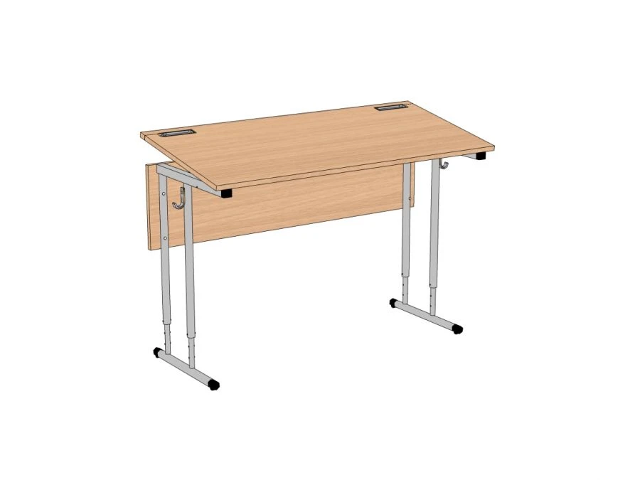 مكتب طلابي مزدوج قابل للتعديل مع سطح مائل، نموذج SU-2.2RK.01