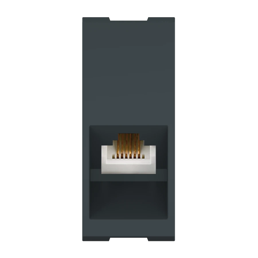 مقبس CADUCEUS ALING MODE RJ12 6P6C للتثبيت المخفي 1م أنثراسيت، فن. 6631.A
