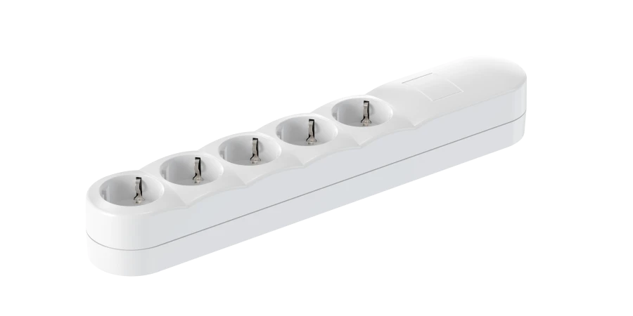 Caduceus Aling Connector Power Strip 5x16A 3.6kW 250V White, Art. 445.0