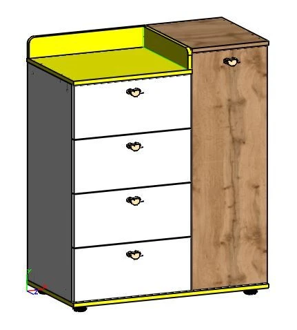 طاولة أطفال مع أدراج للأطفال، موديل SST-01