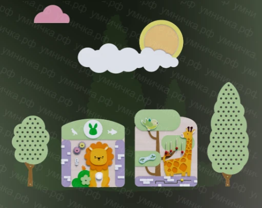 لوحة تطويرية زخرفية "حديقة الحيوانات" PMG-0ZM