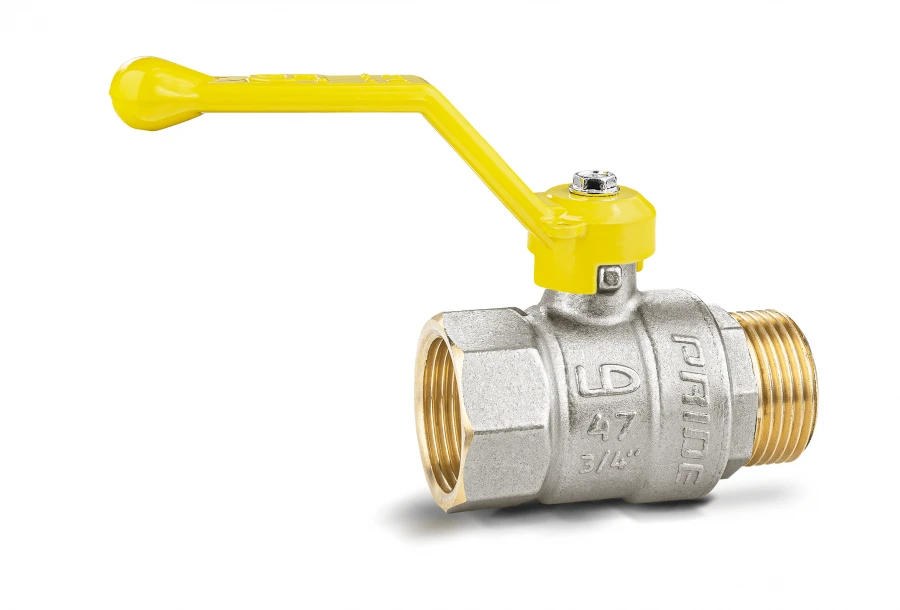 صمام كروي نحاسي LD Pride للتحكم في السوائل والغازات، نموذج 47.20.V-N.R.GAS