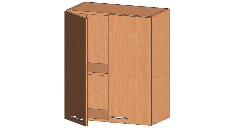 Wall-Mounted Cabinet with Shelf, Two-Door - SHN-3