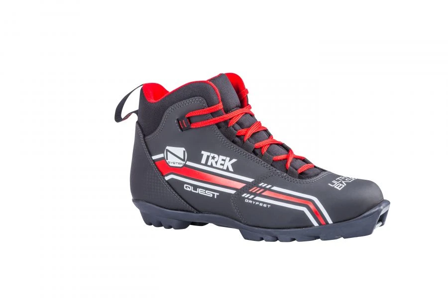 حذاء تزلج TREK Quest2 الأسود مع شعار أحمر N
