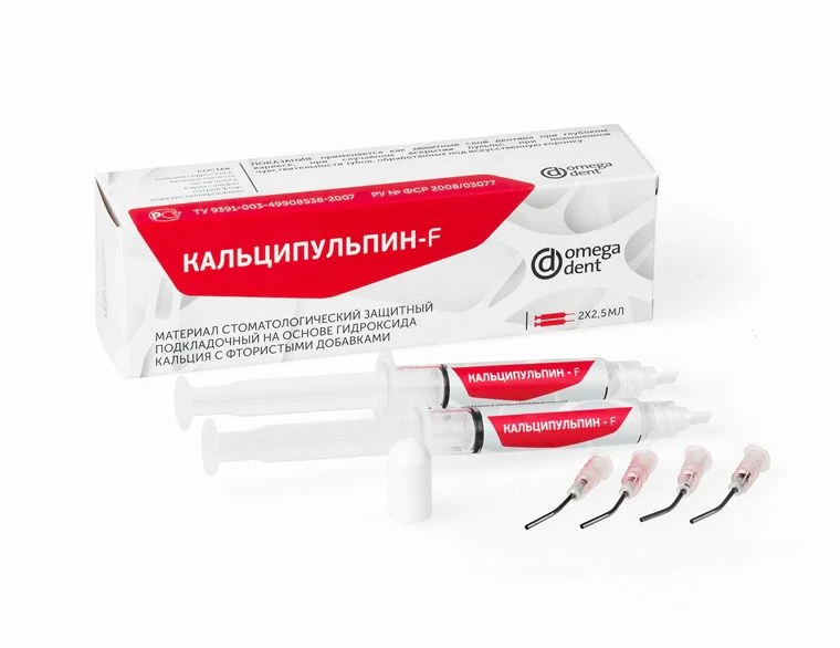 Calcium Hydroxide-Based Dental Protective Liner with Fluoride Additives "Calcipulpin-F