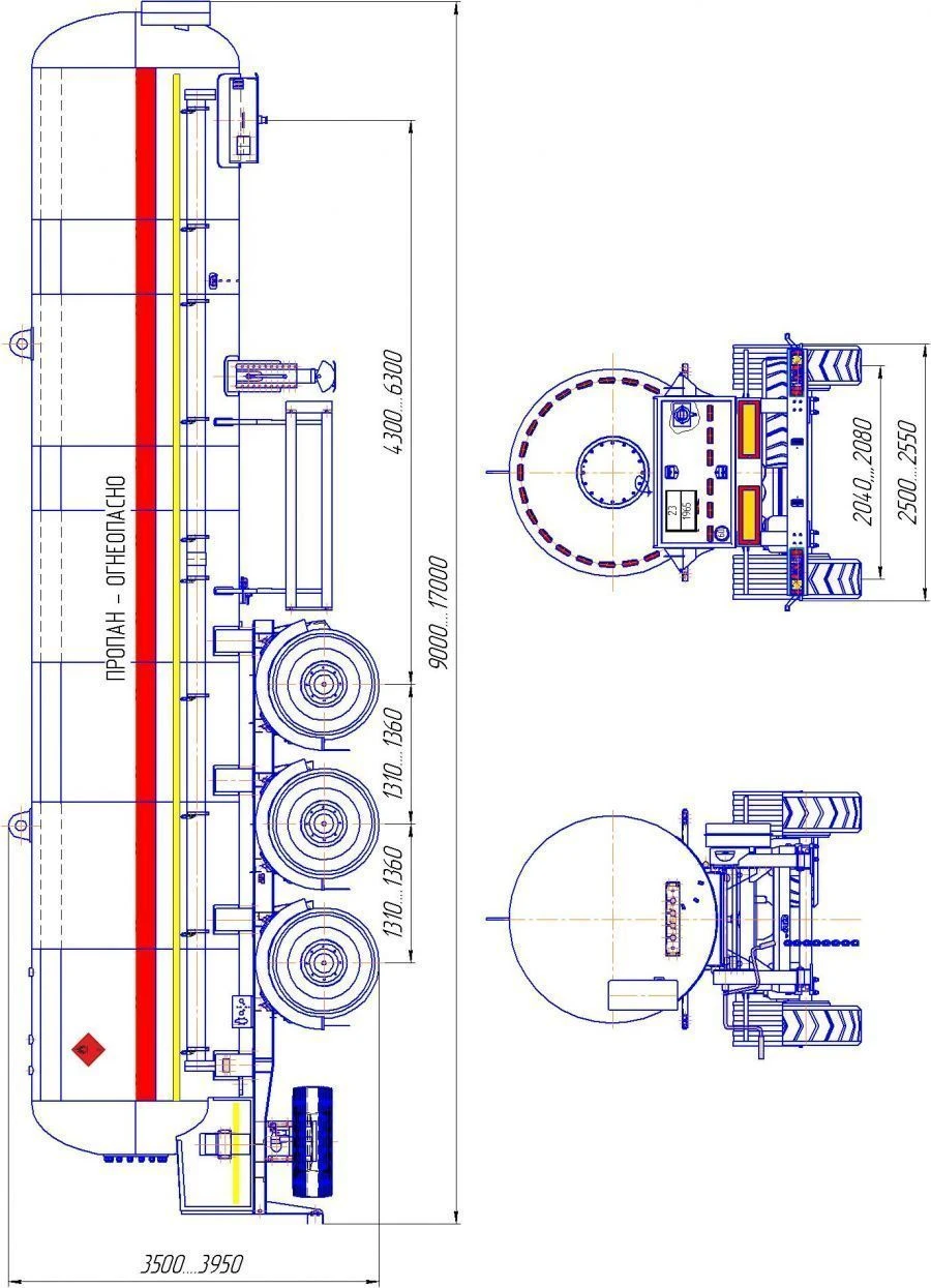 Liquefied Hydrocarbon Gas Tank Semi-Trailer PPCCT1-3, Model 96833-0000010-03