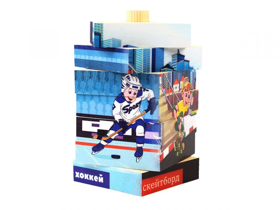 لعبة تكديس خشبية "سبورت" للأطفال