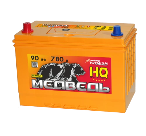 Lead-Acid Starter Battery for Internal Combustion Engines 12V 90Ah MEDVED 6ST-90VLA Asia