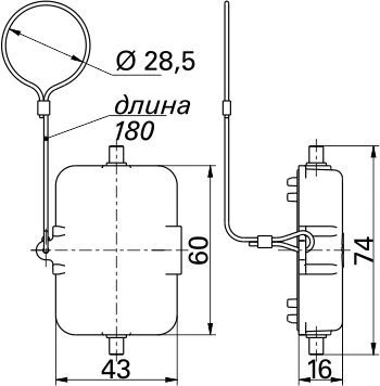 غطاء واقي للموصلات الكهربائية KЗМТ-К-1В-44х27