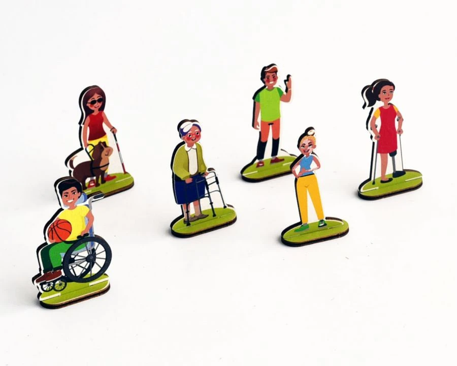 Small Set of Figurines of People with Disabilities