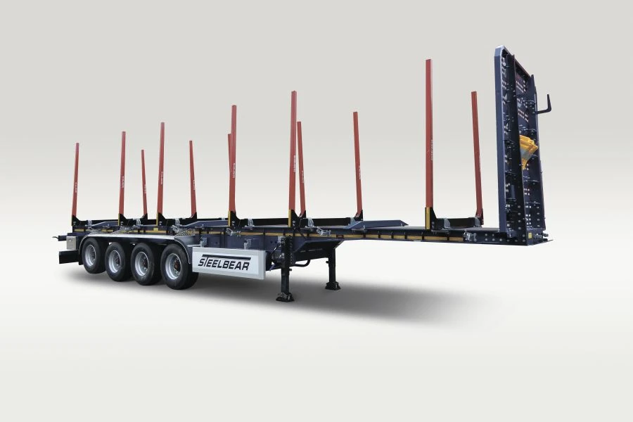 مقطورة نقل الأخشاب بأربع محاور PD-41L مع محور BPW HSFALM 9010-15