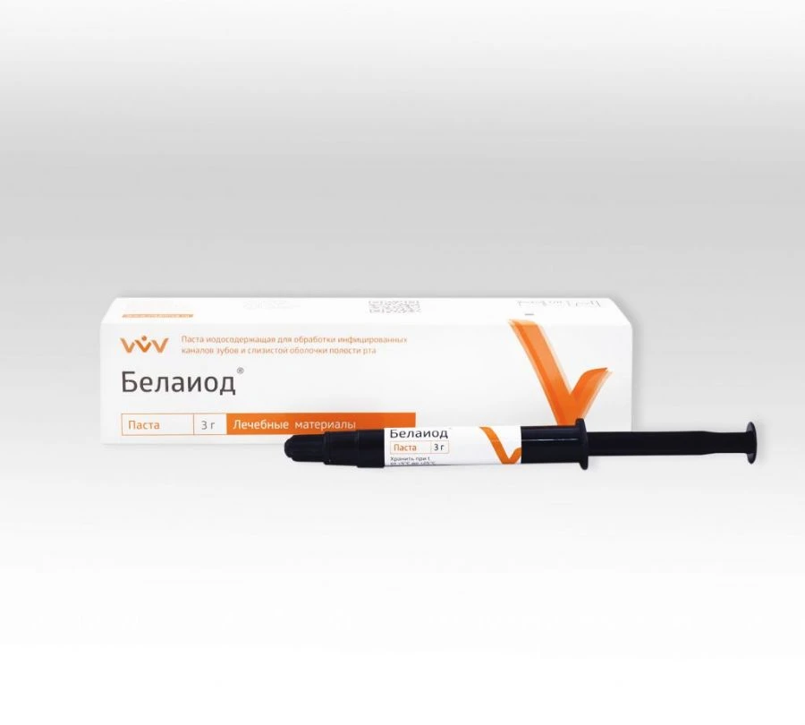 Iodine-Containing Paste for Treating Infected Dental Canals and Oral Mucosa - Belaiod