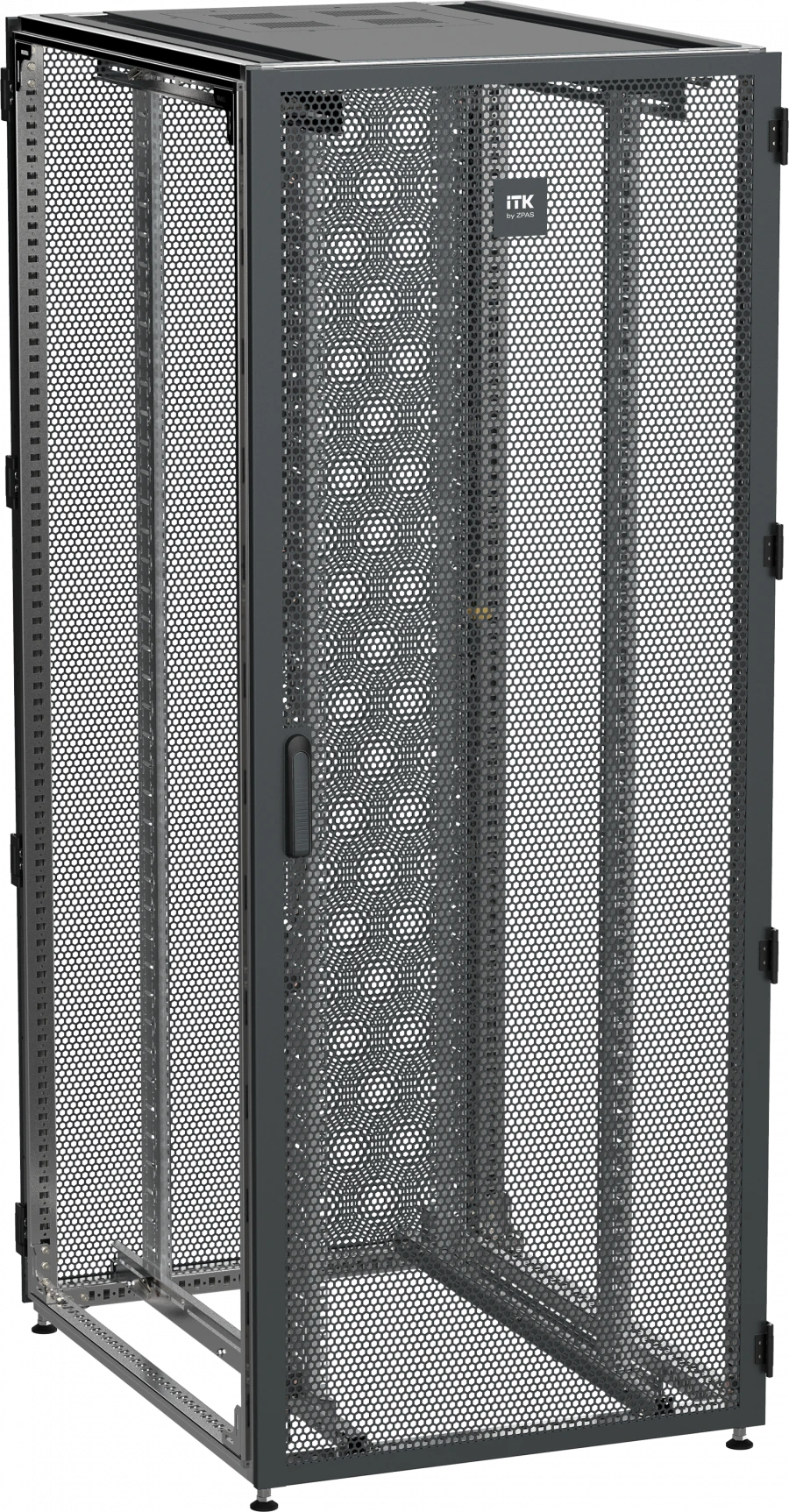 Server Cabinet 19" 45U 800x1200mm Single Door Black ZP05-45U-0812-PP-R ITK by ZPAS