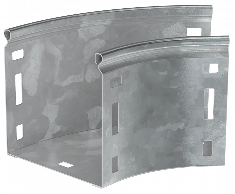 Smooth 45° Turn Cable Tray Accessory CPG01-0-45-100-100-HDZ
