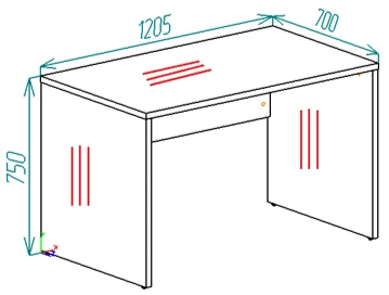 طاولة MDF بقطر 1200 مم مع دعائم جانبية