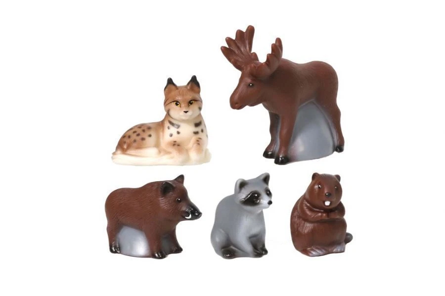 PVC Animal Figurines Set - Taiga and Forest Animals V4196