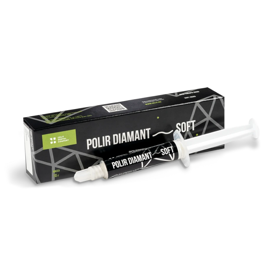 Polirdiamant Soft Polishing Paste with Diamond Filler for Ceramic Dentures, 10g