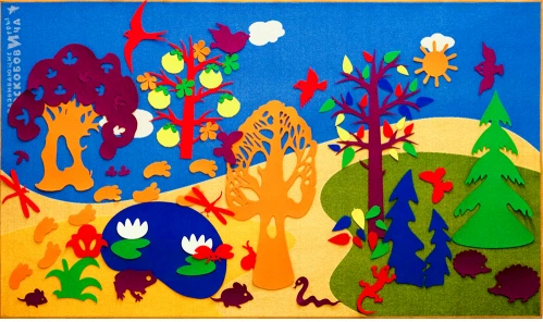 Multifunctional Development Environment "Purple Forest" 1.5x2.5 m Carpet