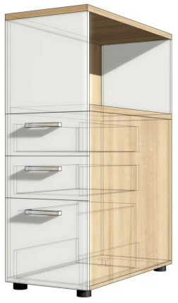 Magna Office Side Cabinet with Overhead Storage, Art. MTN 03