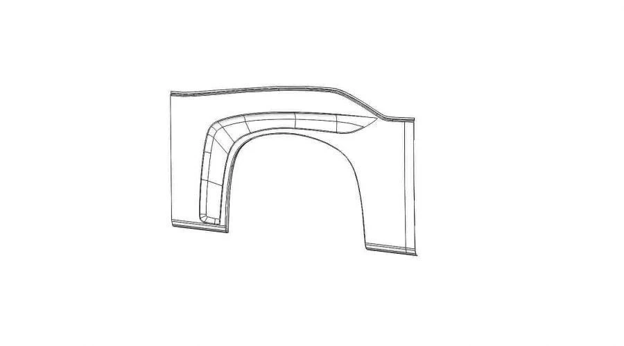 Left Rear Arch Panel, Model 5299230-5402502-52