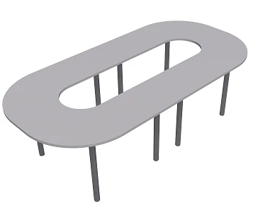 طاولة بيضاوية على إطار معدني S.T.MK.9