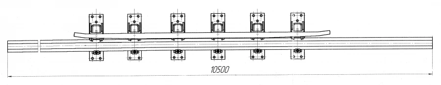 سكة عرضية مع سكة مضادة لمشاريع التحويل 2307.02.020-02